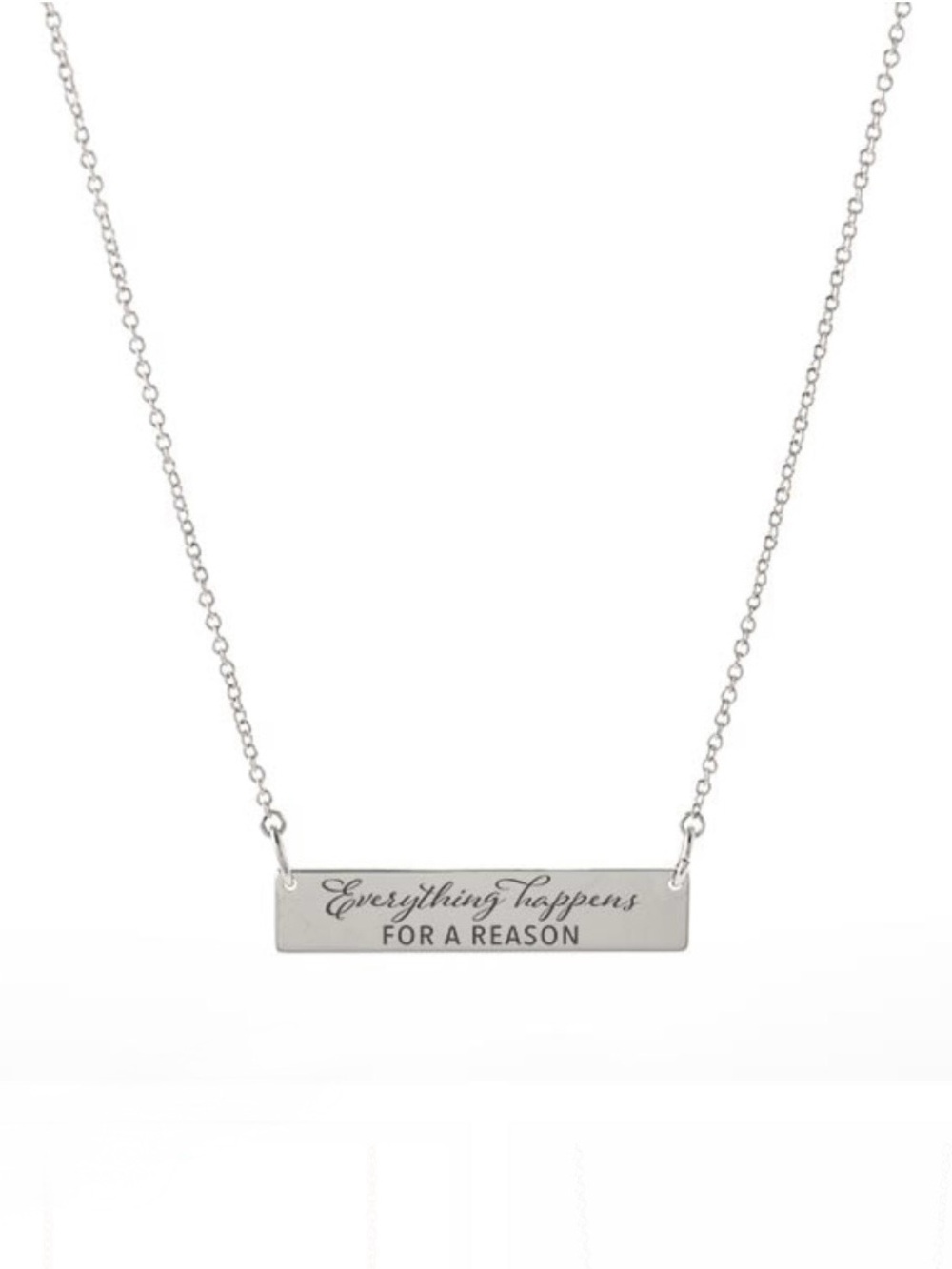 Origami Owl Everything Happens For a Reason Bar Necklace